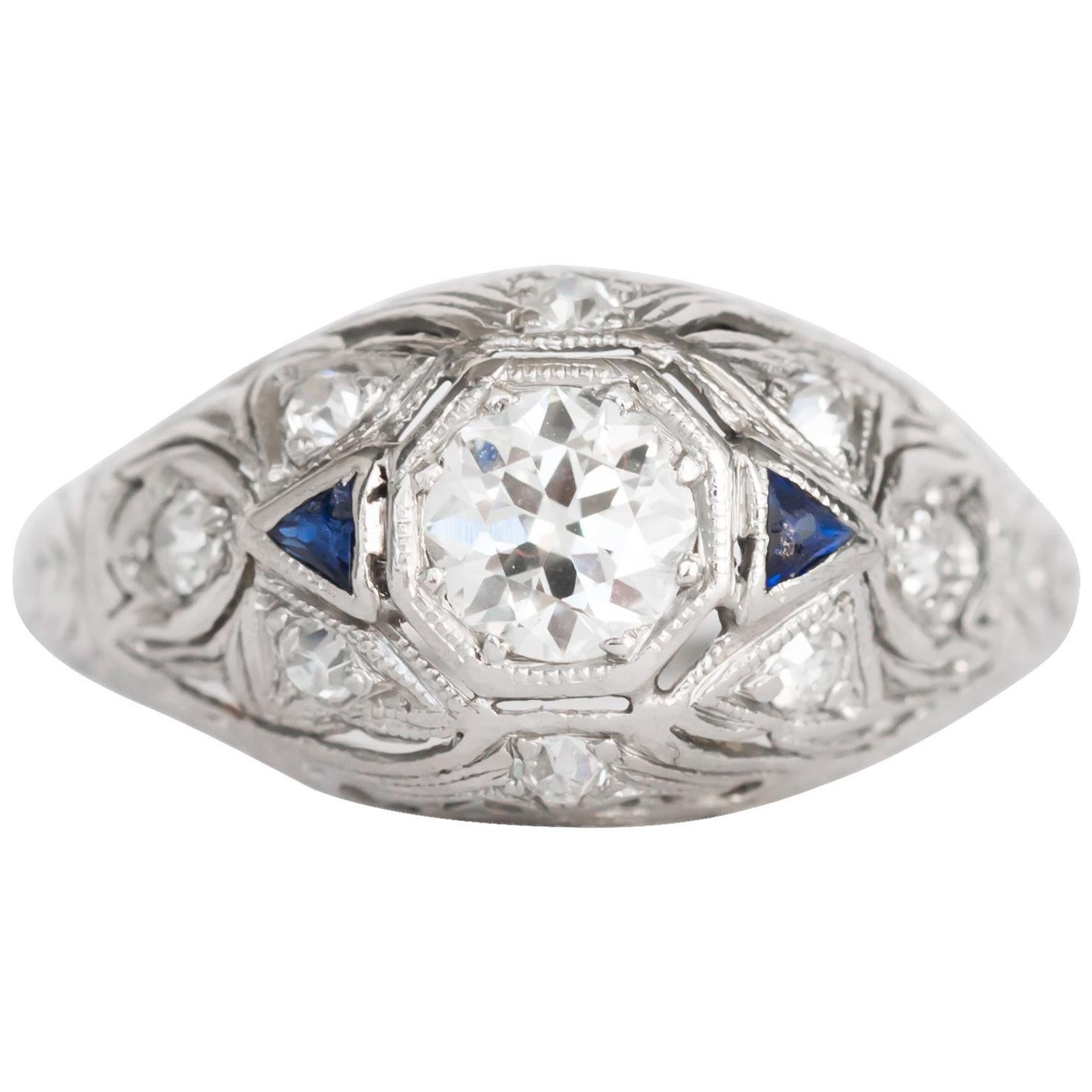 Anello di fidanzamento in platino con diamante da .50 carati