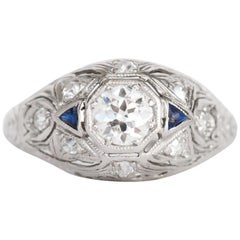 Anello di fidanzamento in platino con diamante da .50 carati