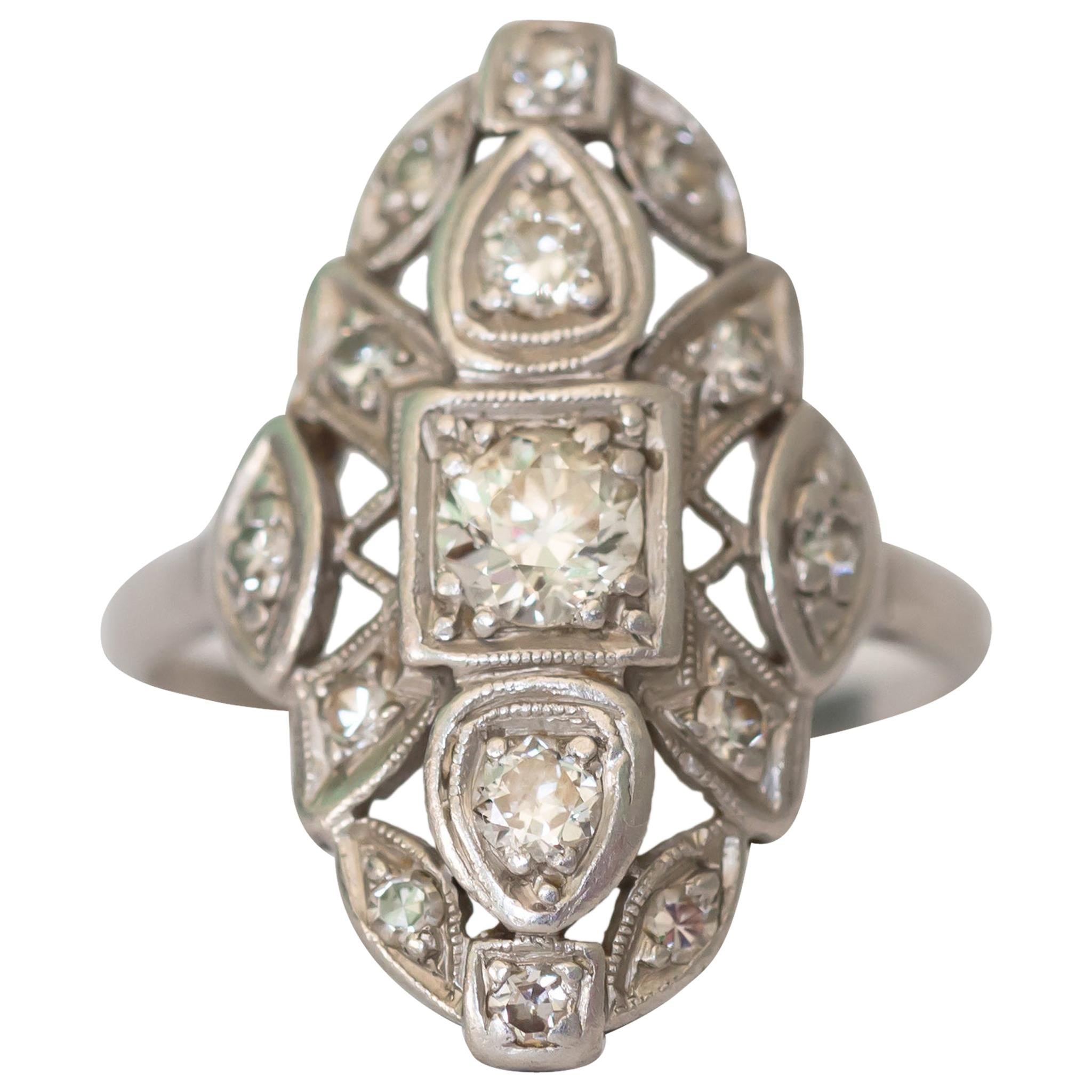 .50 Carat Diamond Platinum Ring For Sale