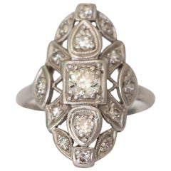 Antique .50 Carat Diamond Platinum Ring