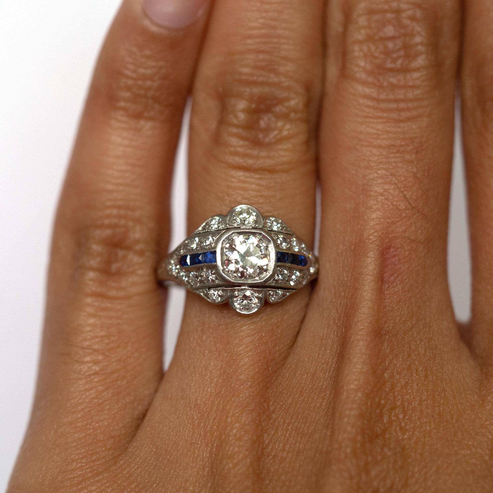 Art Deco .50 Carat Diamond Platinum Tiffany & Co. Engagement Ring