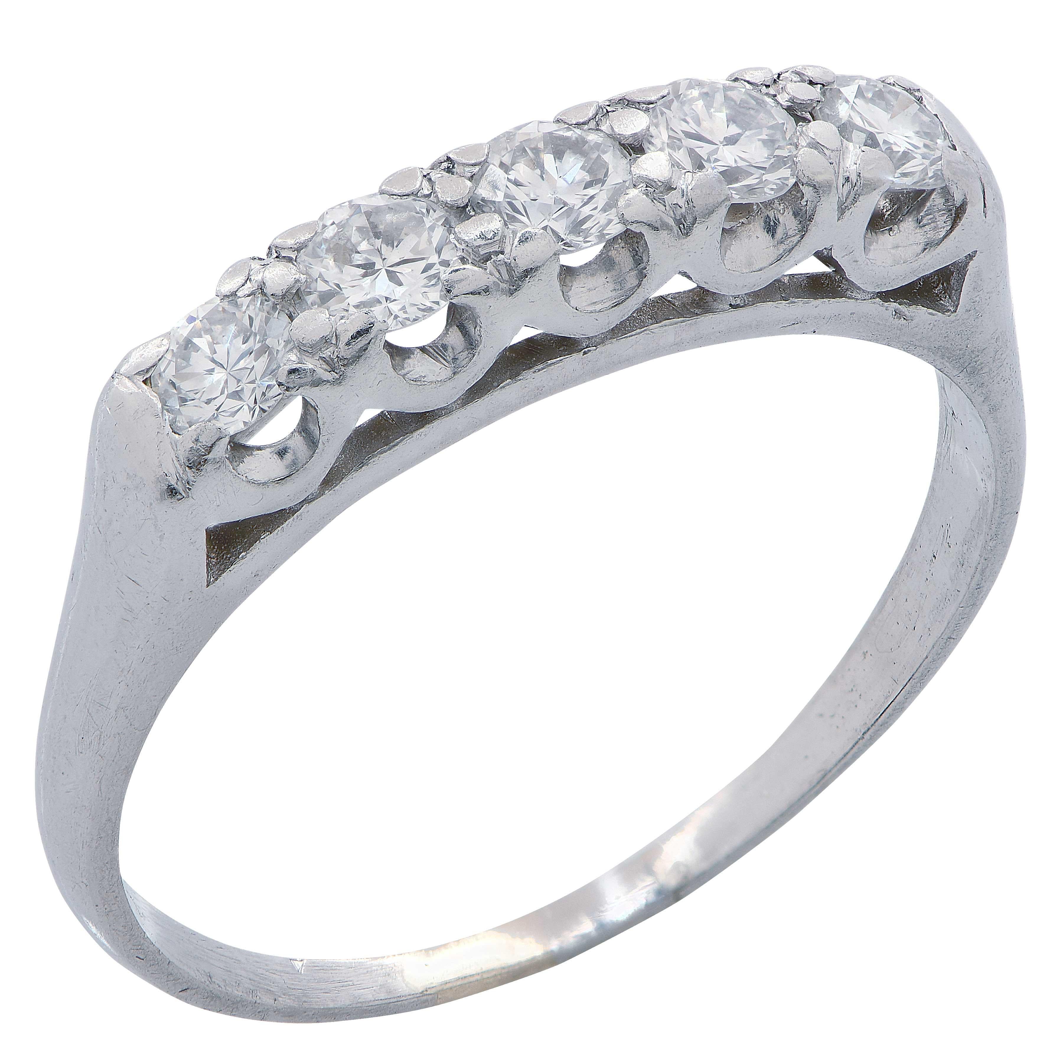 .50 Carat Diamond Ring in Platinum For Sale