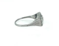 .50 Carat Diamond Ruby Antique Engagement Fashion Ring 18 Karat White Gold