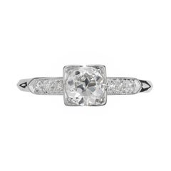 .50 Carat Diamond Solid Platinum Art Deco Engagement Ring