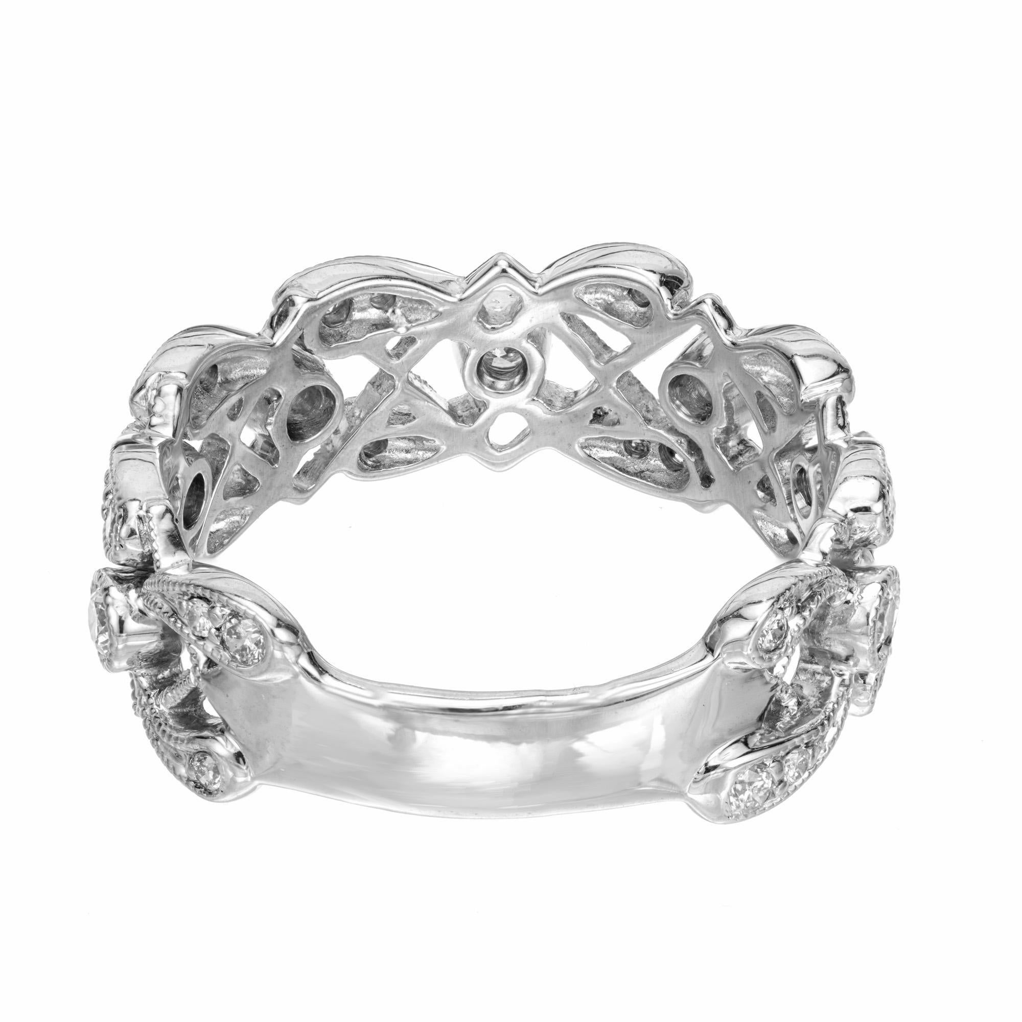 Offener Ringring mit 0,50 Karat Diamant aus Weißgold im Zustand „Gut“ in Stamford, CT