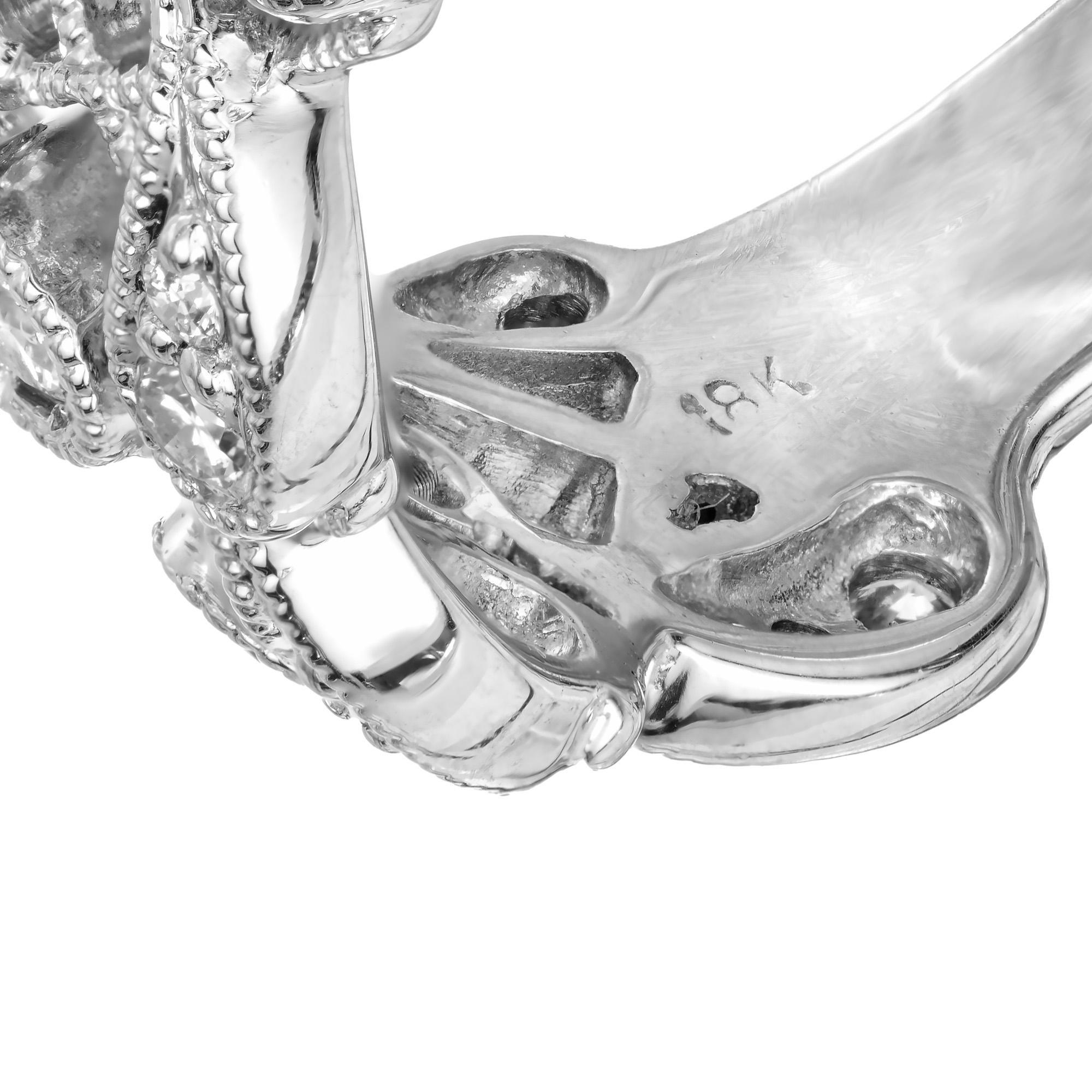 Offener Ringring mit 0,50 Karat Diamant aus Weißgold Damen