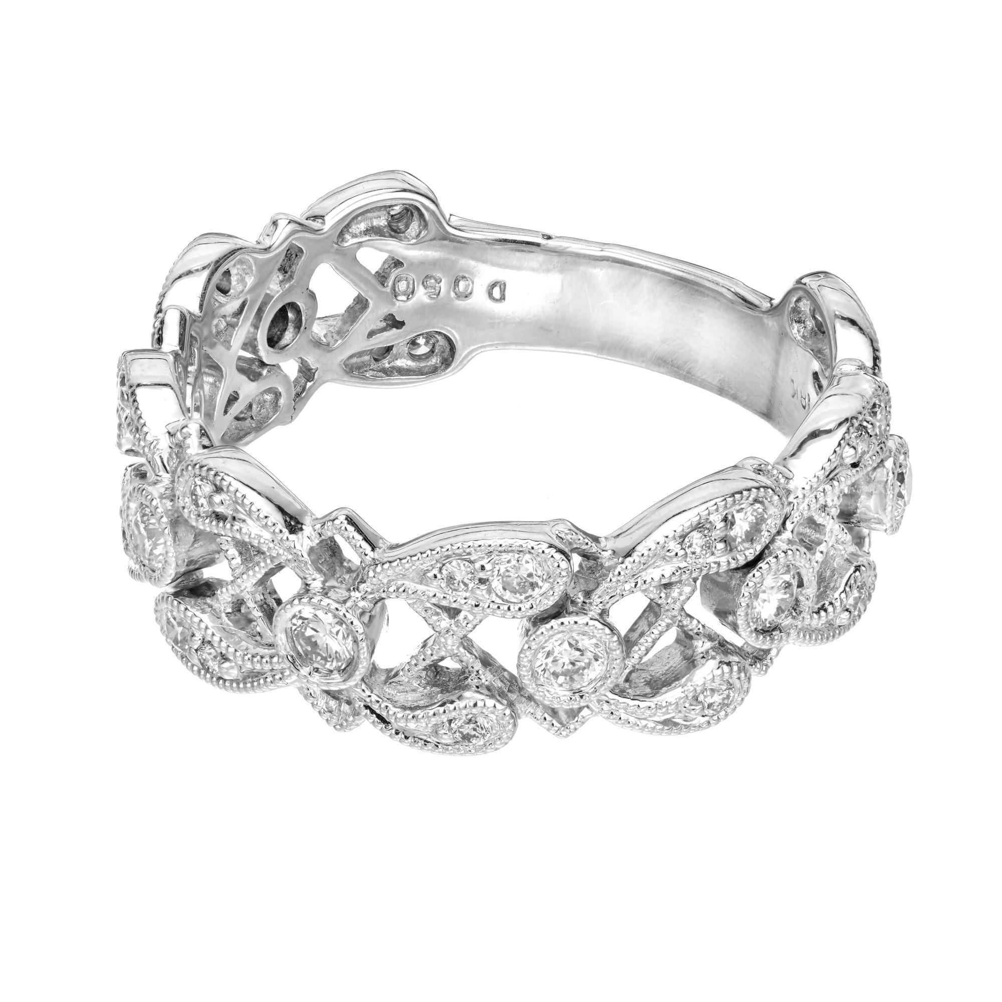 Offener Ringring mit 0,50 Karat Diamant aus Weißgold 3