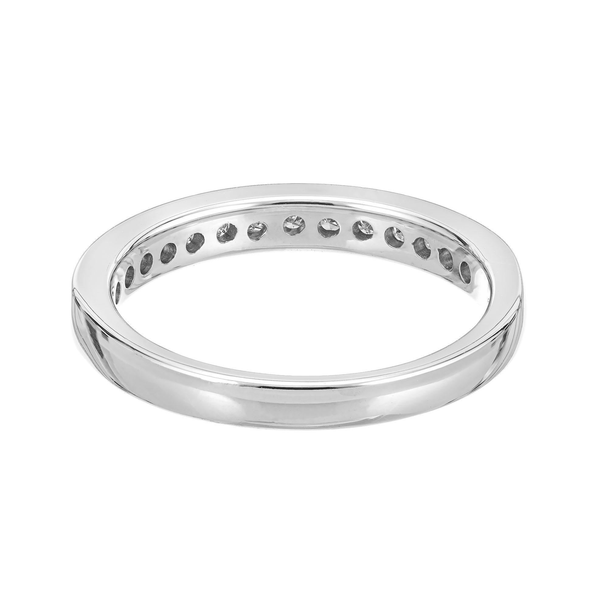 Women's .50 Carat Diamond White Gold Wedding Band Ring For Sale