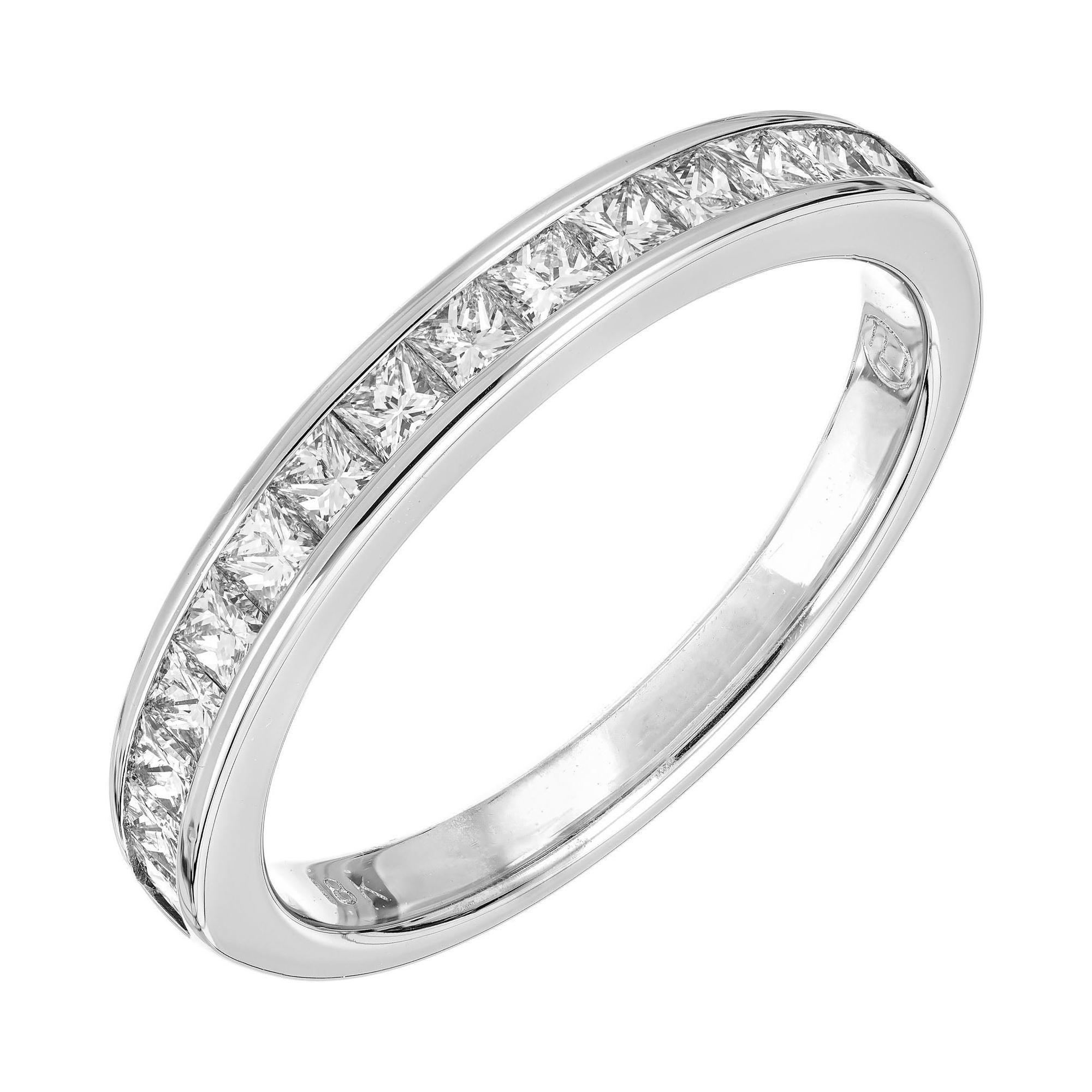 Alliance en or blanc avec diamants de 0,50 carat