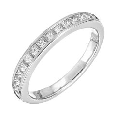 Alliance en or blanc avec diamants de 0,50 carat