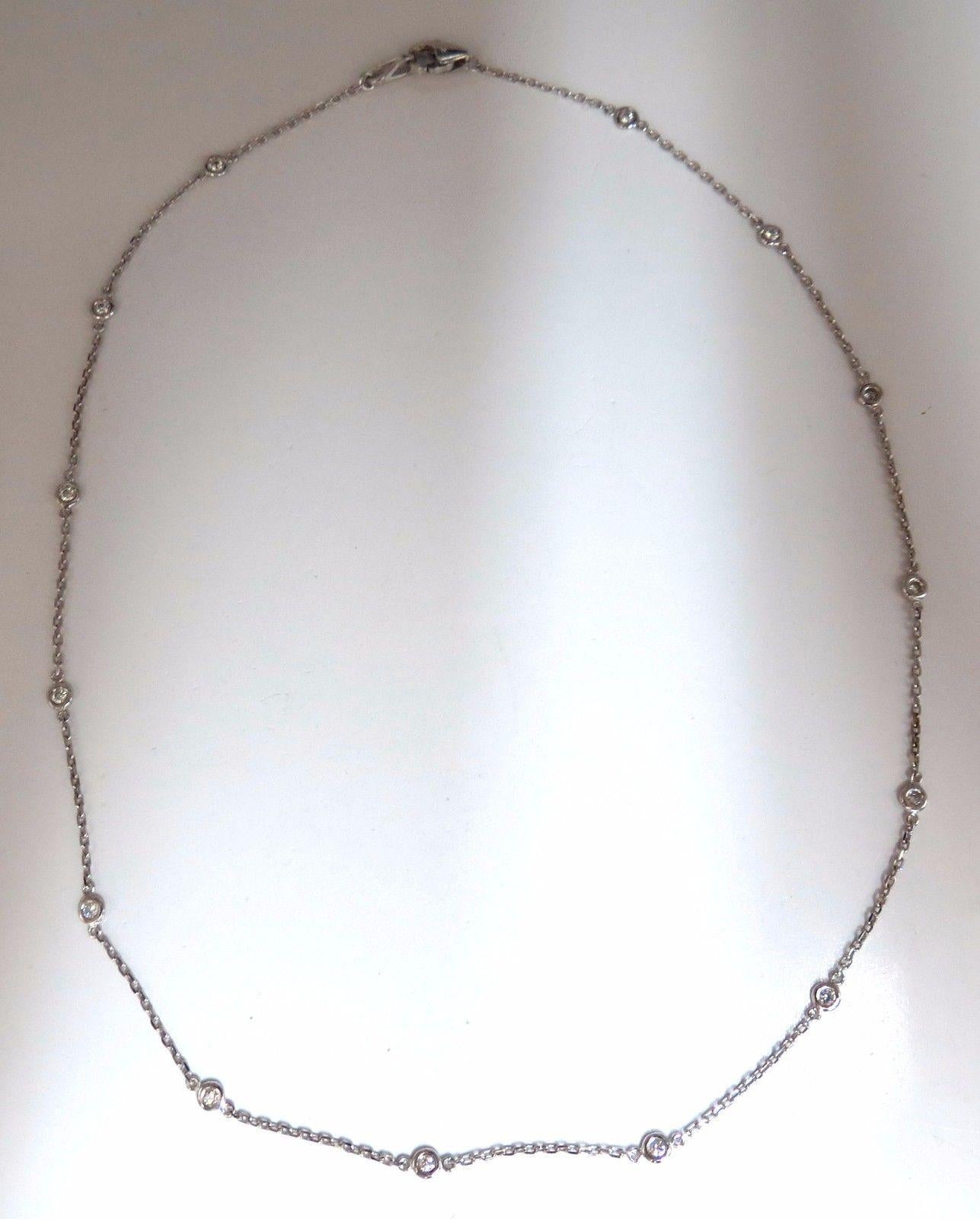 .50 Carat Diamonds Station Yard Necklace 14 Karat In New Condition For Sale In New York, NY