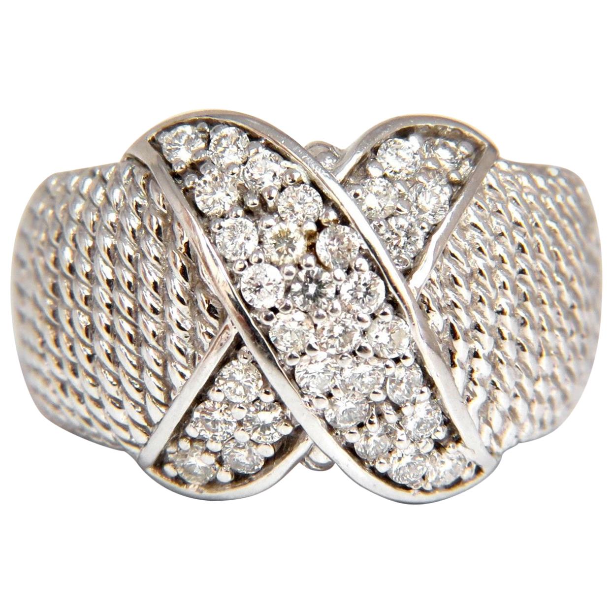 .50 Karat Diamanten X Ring 14 Karat im Angebot