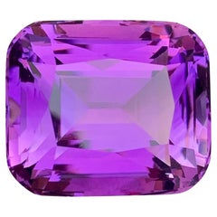 Top Quality Huge 50 Carats Loose Amethyst Cushion Shape