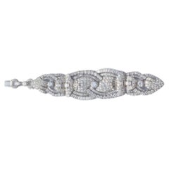 50 Carat Magnifique bracelet Art Deco en platine avec diamants