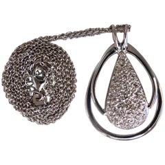 Collana con grappolo di diamanti naturali a forma di pera da 0,50 carati, 14 carati*