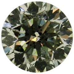 .50 Carat Natural Fancy Light Yellow Green Round Brilliant Diamond with GIA