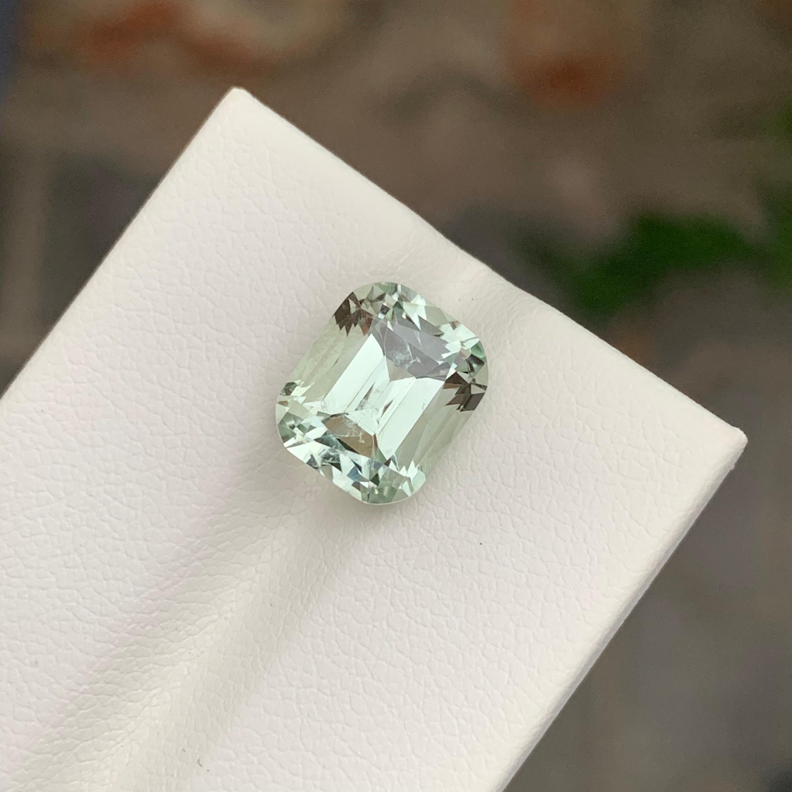 5.0 Carat Natural Loose Green Amethyst / Prasiolite Cushion Shape Gemstone (Améthyste verte / Prasiolite en forme de coussin) Neuf - En vente à Peshawar, PK