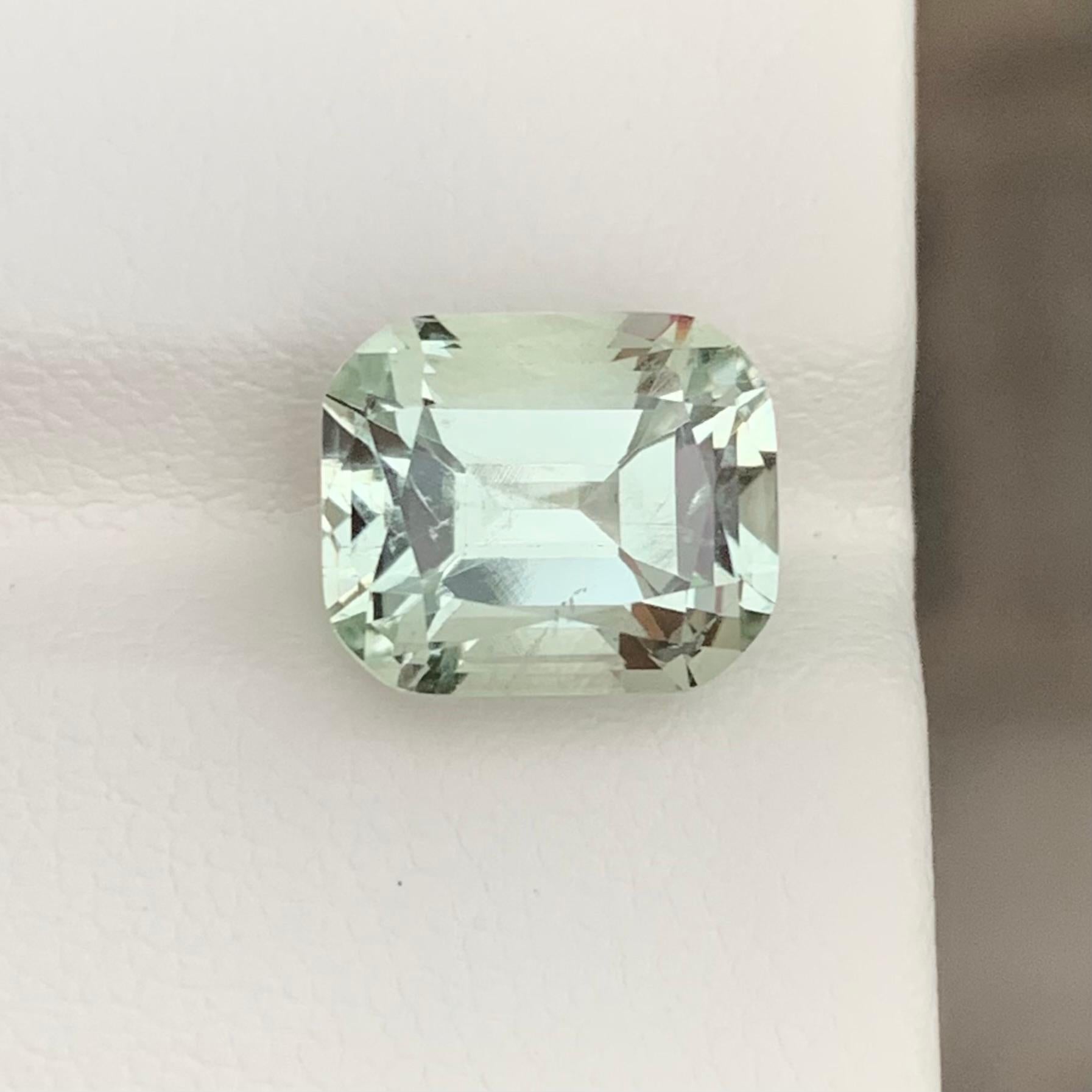 5.0 Carat Natural Loose Green Amethyst / Prasiolite Cushion Shape Gemstone (Améthyste verte / Prasiolite en forme de coussin) en vente 3