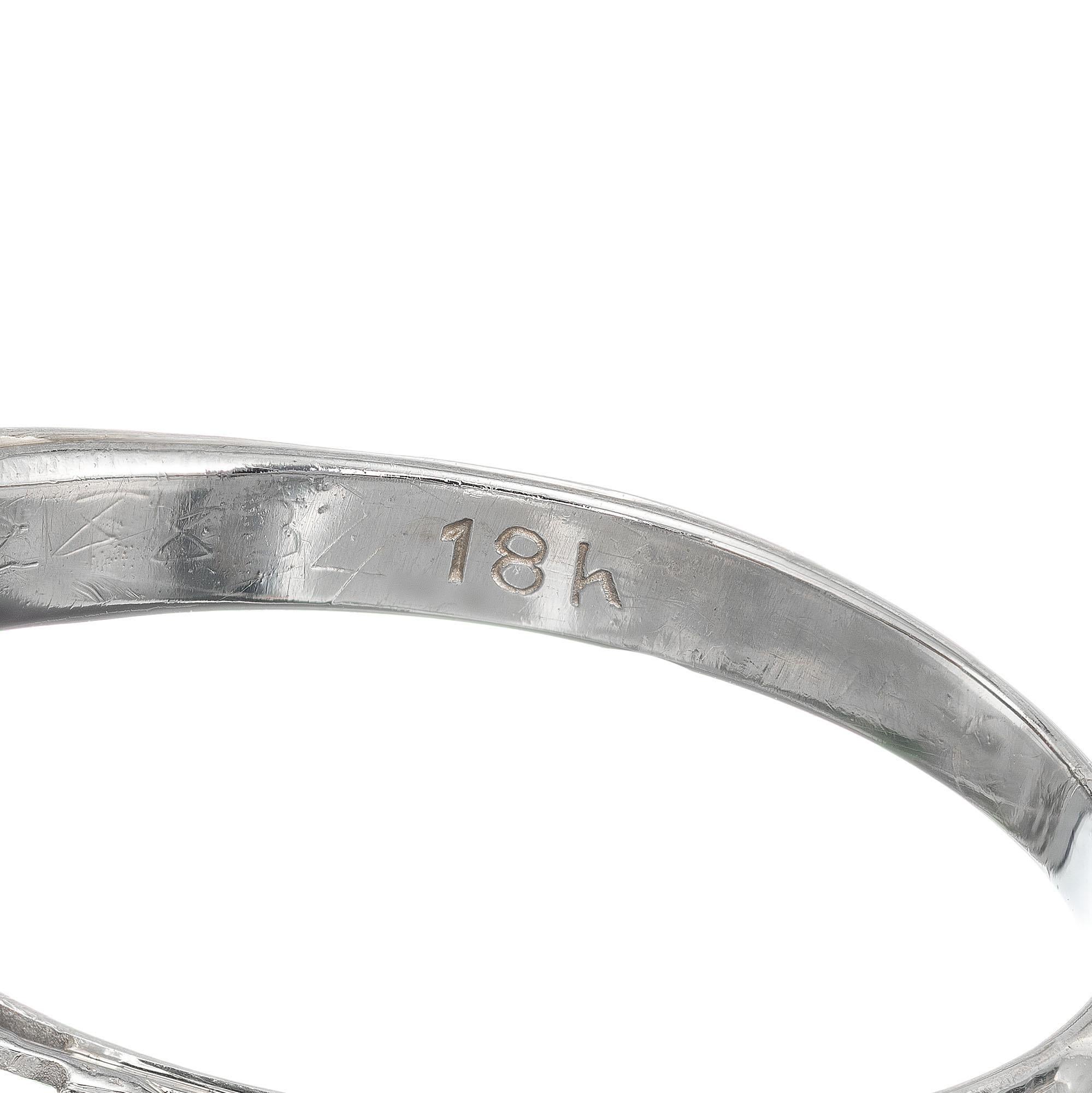 Women's .50 Carat Old Mine Cut Diamond Art Deco Gold Engagement Ring For Sale