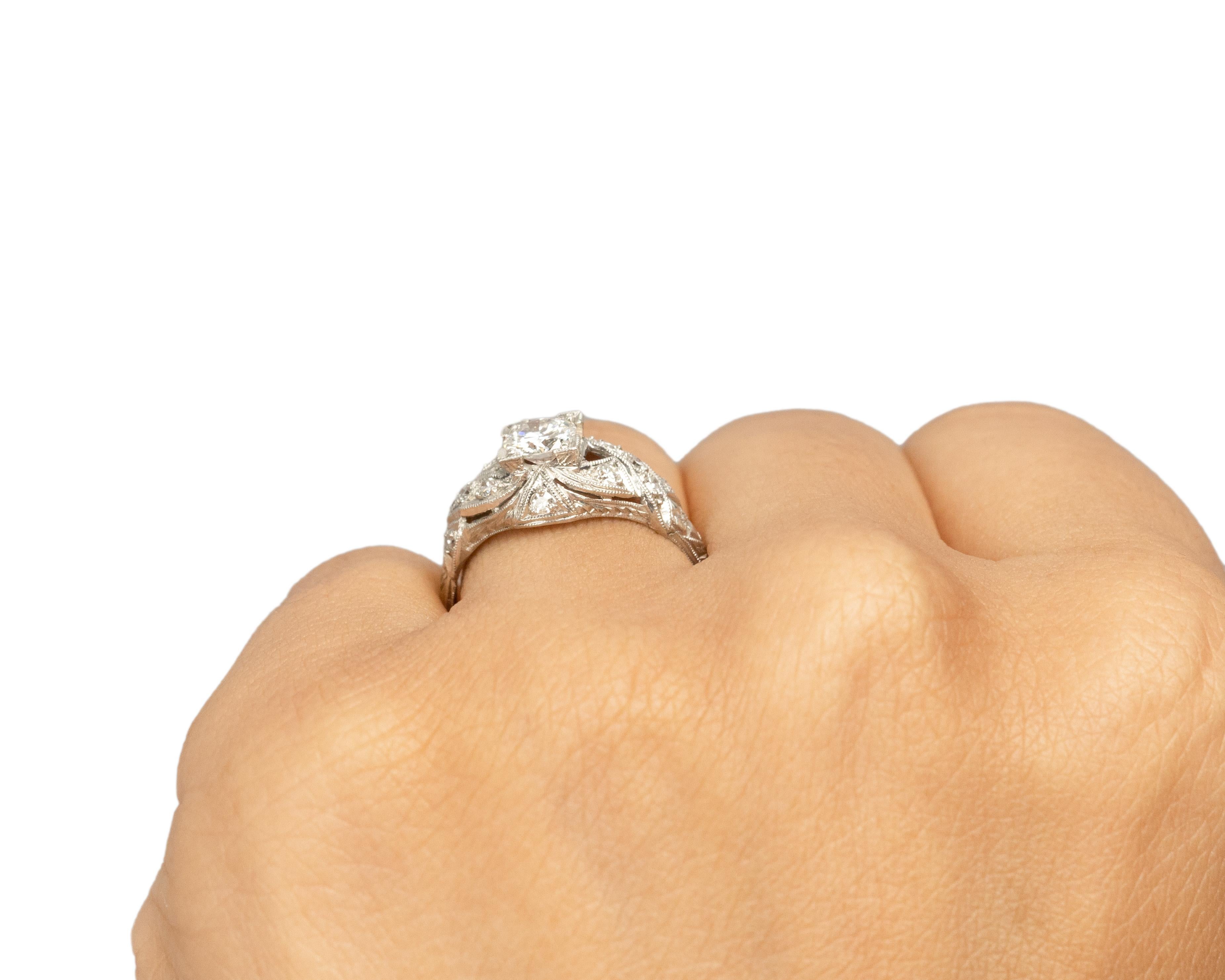 .50 Carat Platinum Diamond Engagement Ring  In Good Condition For Sale In Atlanta, GA