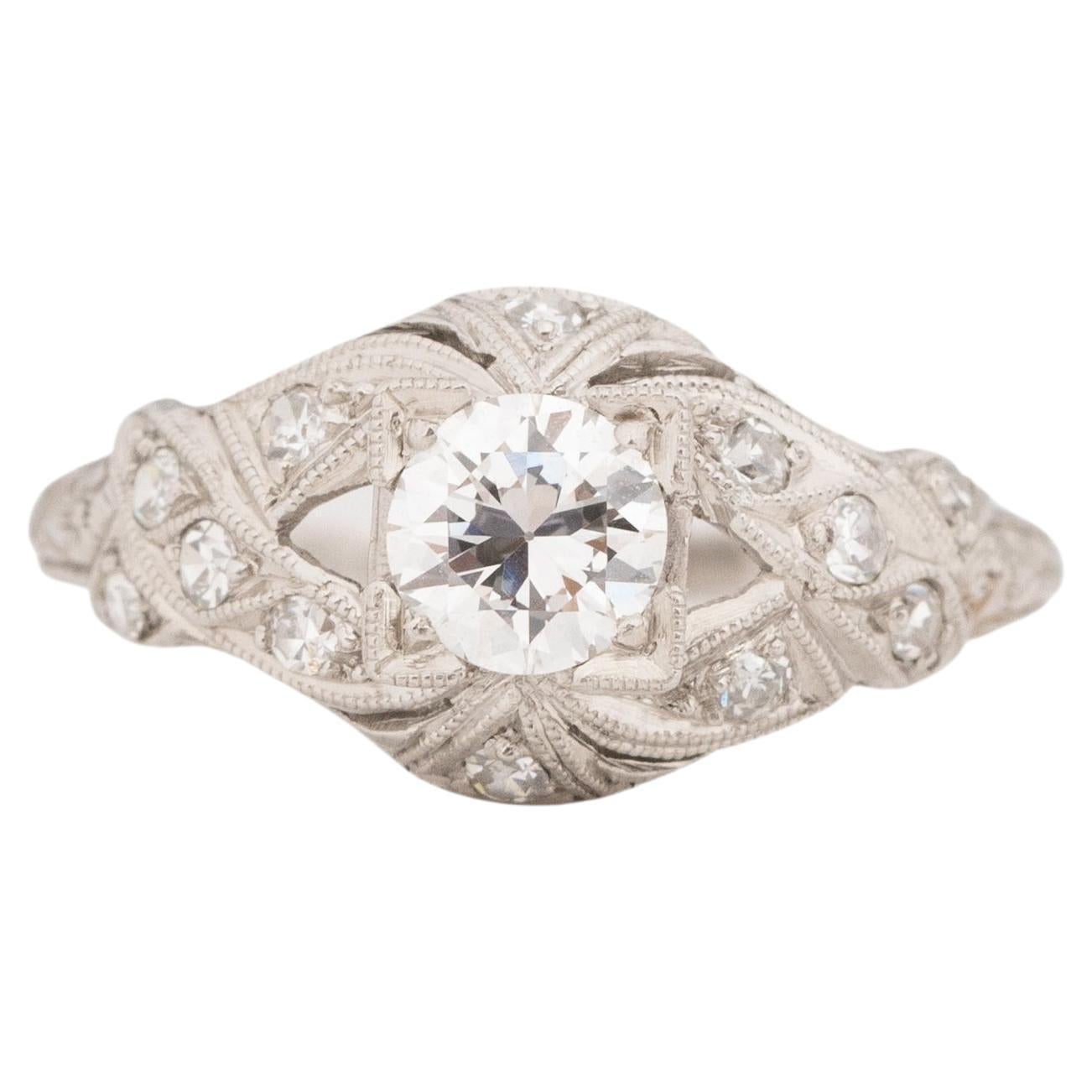 .50 Carat Platinum Diamond Engagement Ring  For Sale
