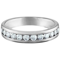 .50 Carat Platinum, Round Diamond Channel Set Ring