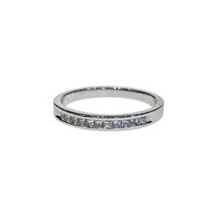 Used .50 Carat Princess Cut Diamonds Channel Set Eternity Band in 18 Carat White Gold