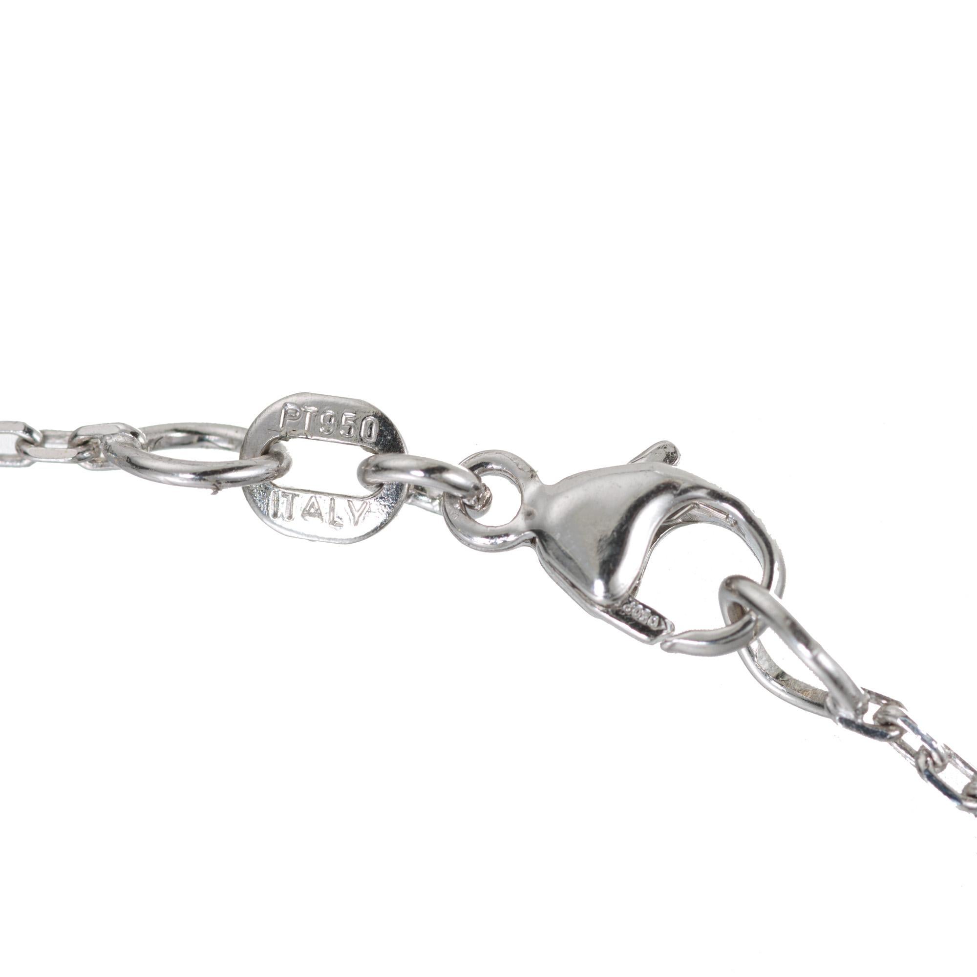 De las mujeres .50 quilates cabujón redondo rubí diamante perforado grabado collar colgante de platino en venta