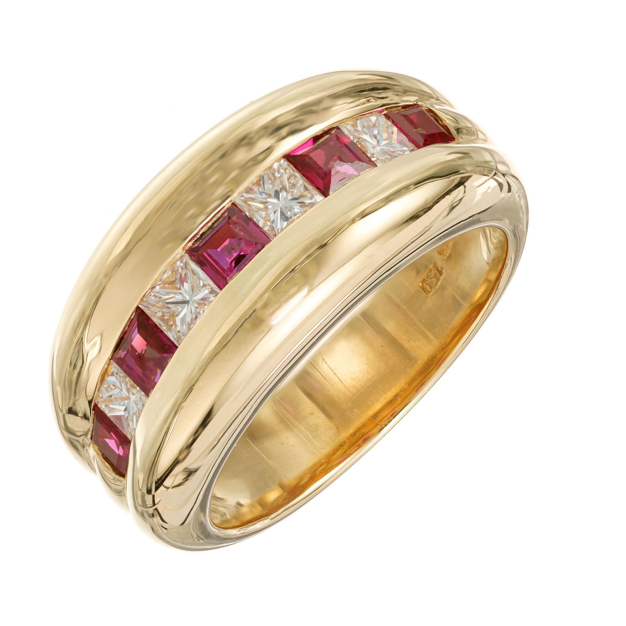 .50 Karat Rubin Diamant Gelbgold Dome Ring