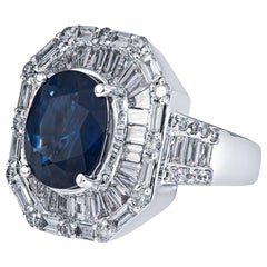 tvd caroline ring 5.0 Carat Sapphire
Diamond Art Deco Ring in 18KT White Gold