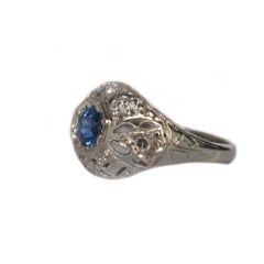 .50 Carat Sapphire Platinum Engagement Ring