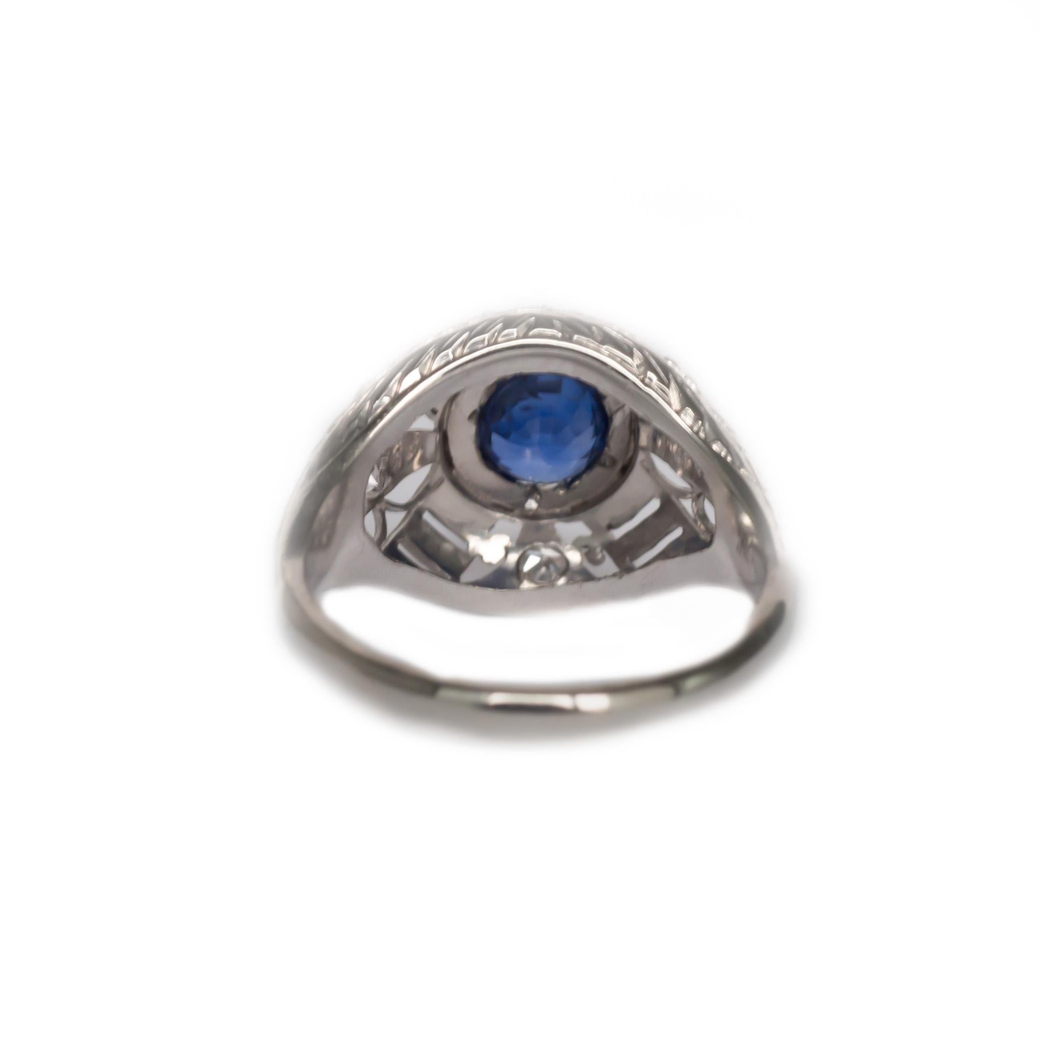 .50 Carat Sapphire Platinum Engagement Ring In Good Condition For Sale In Atlanta, GA