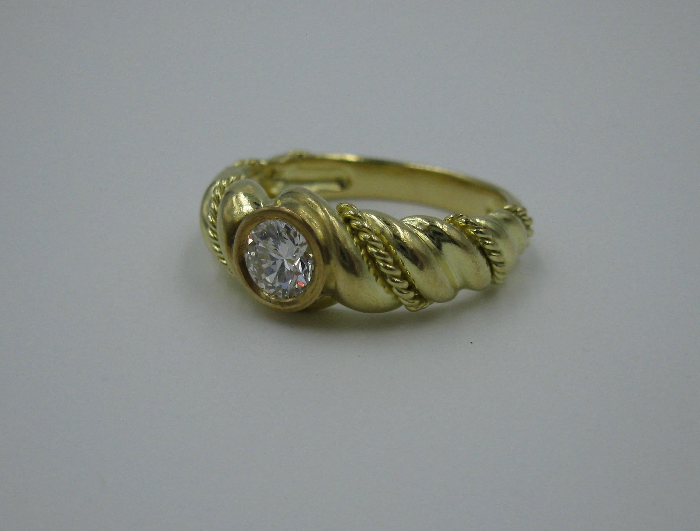 .50 Carat Tiffany & Co. Diamond Ring Engagement Ring E Color 18 Karat Gold 3