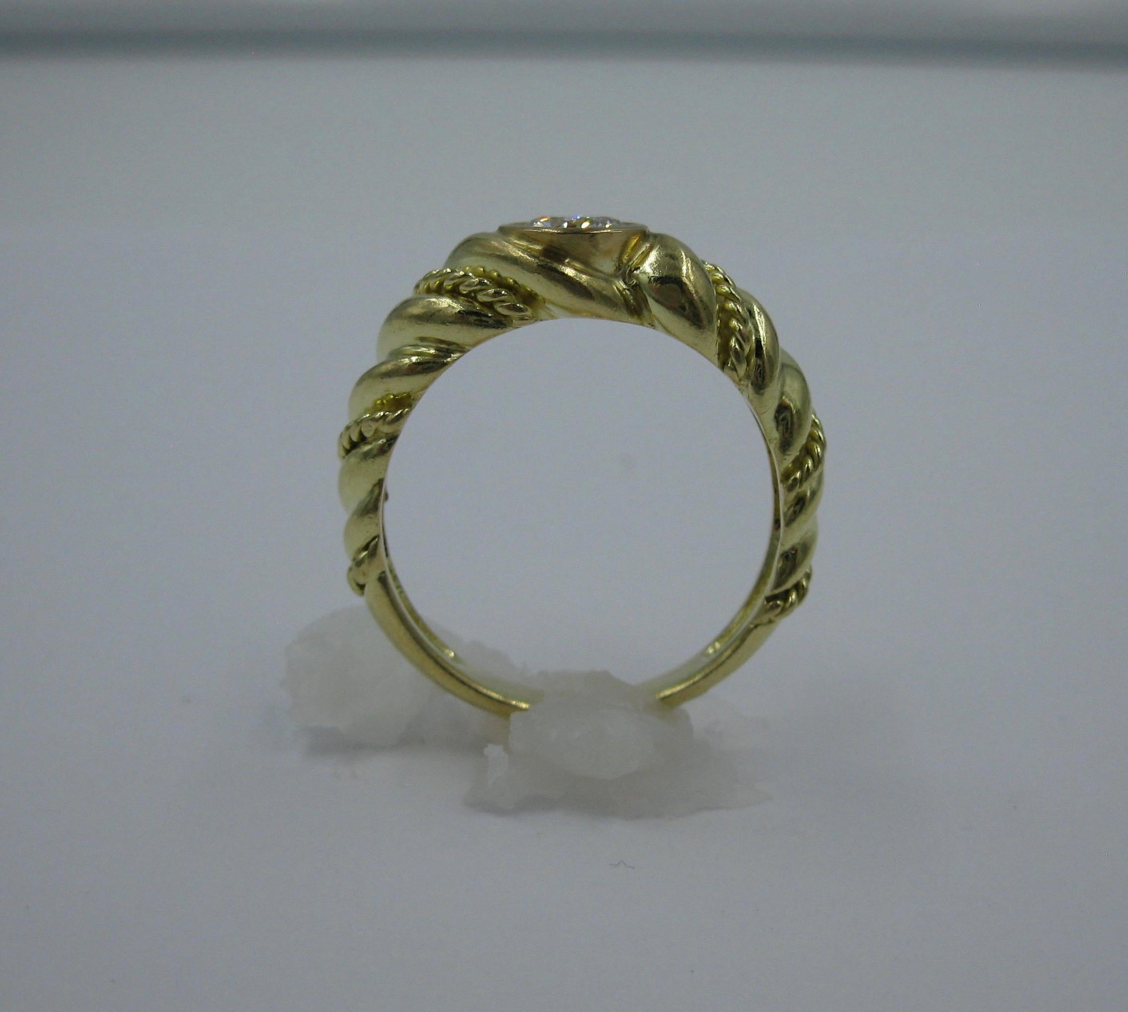 Women's .50 Carat Tiffany & Co. Diamond Ring Engagement Ring E Color 18 Karat Gold