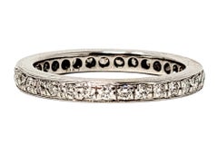 Pavé Diamond Eternity Stacking Band Ring in 14 Karat White Gold