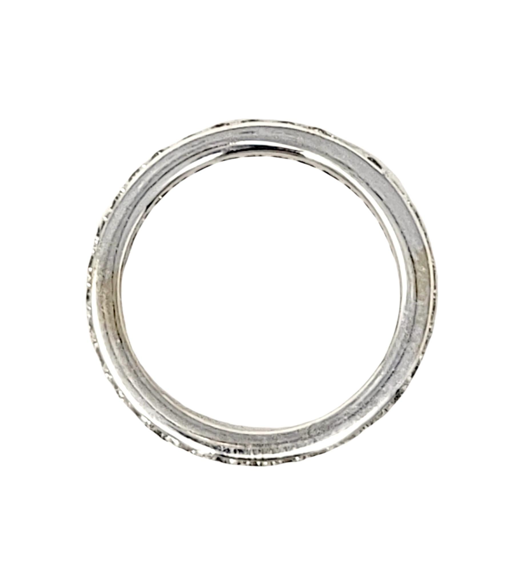 .50 Quilates Total Diamante Brillante Redondo Anillo Eternidad Oro Blanco 14 Kilates en venta 1