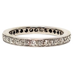 0,50 Karat runder Brillant-Diamant Ewigkeitsring 14 Karat Weißgold