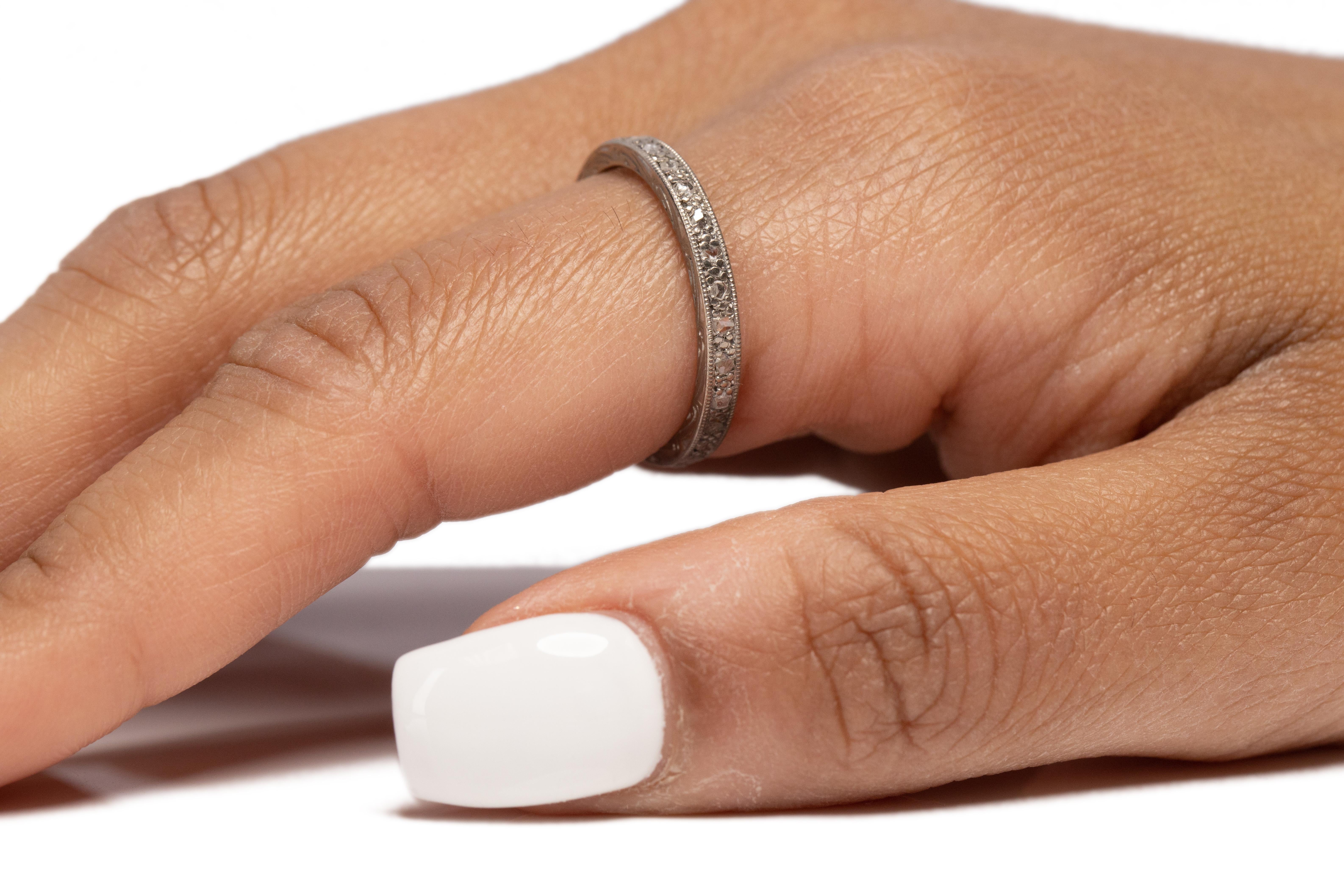 .50 Carat Total Weight Art Deco Diamond 18 Karat White Gold Engagement Ring For Sale 2