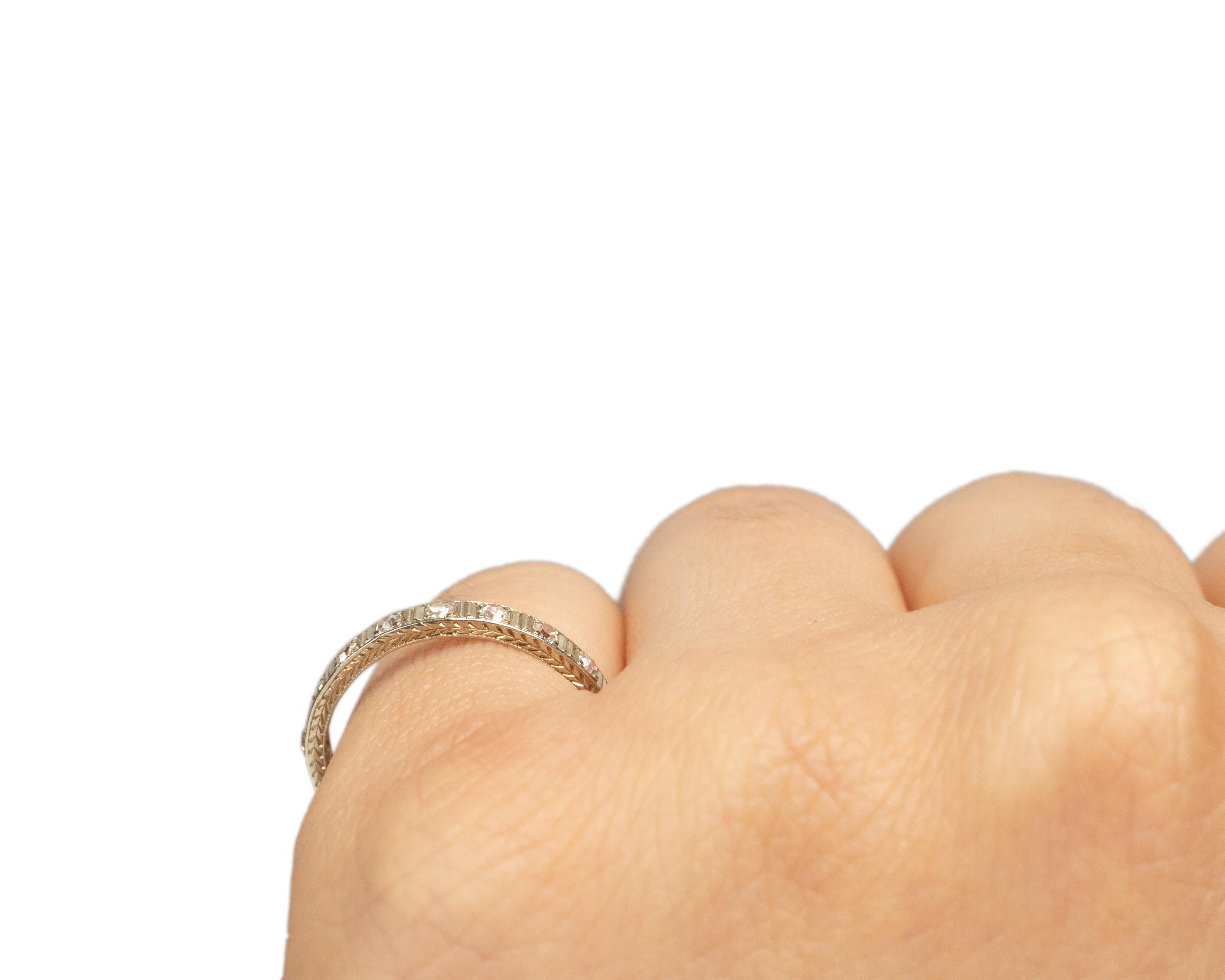 .50 Carat Total Weight Art Deco Diamond 18 Karat Yellow Gold Engagement Ring In Good Condition For Sale In Atlanta, GA