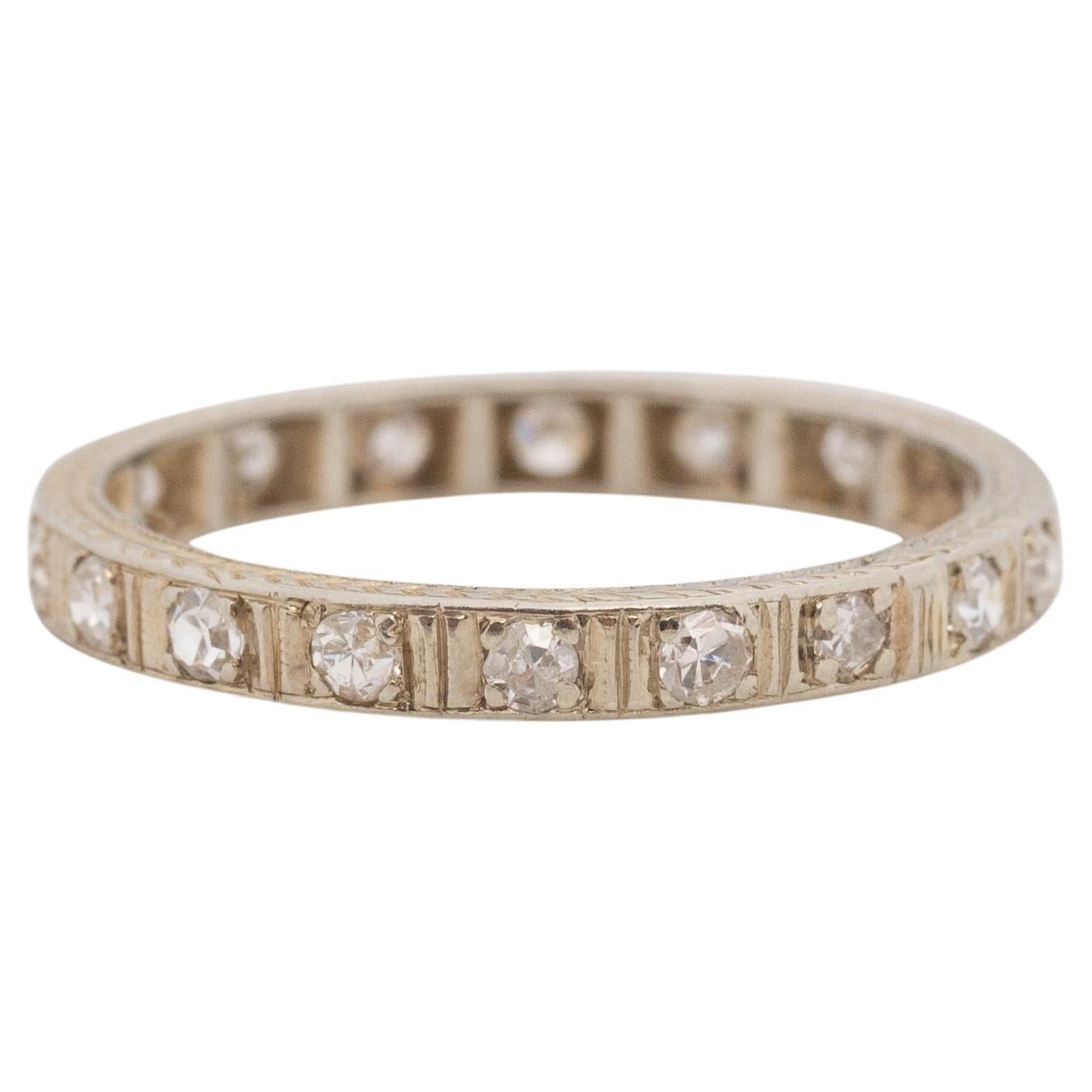 .50 Carat Total Weight Art Deco Diamond 18 Karat Yellow Gold Engagement Ring For Sale