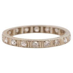 Antique .50 Carat Total Weight Art Deco Diamond 18 Karat Yellow Gold Engagement Ring