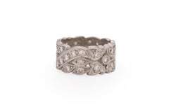 .50 Carat Total Weight Art Deco Diamond Platinum Engagement Ring