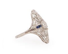 .50 Carat Total Weight Art Deco Diamond Platinum Engagement Ring