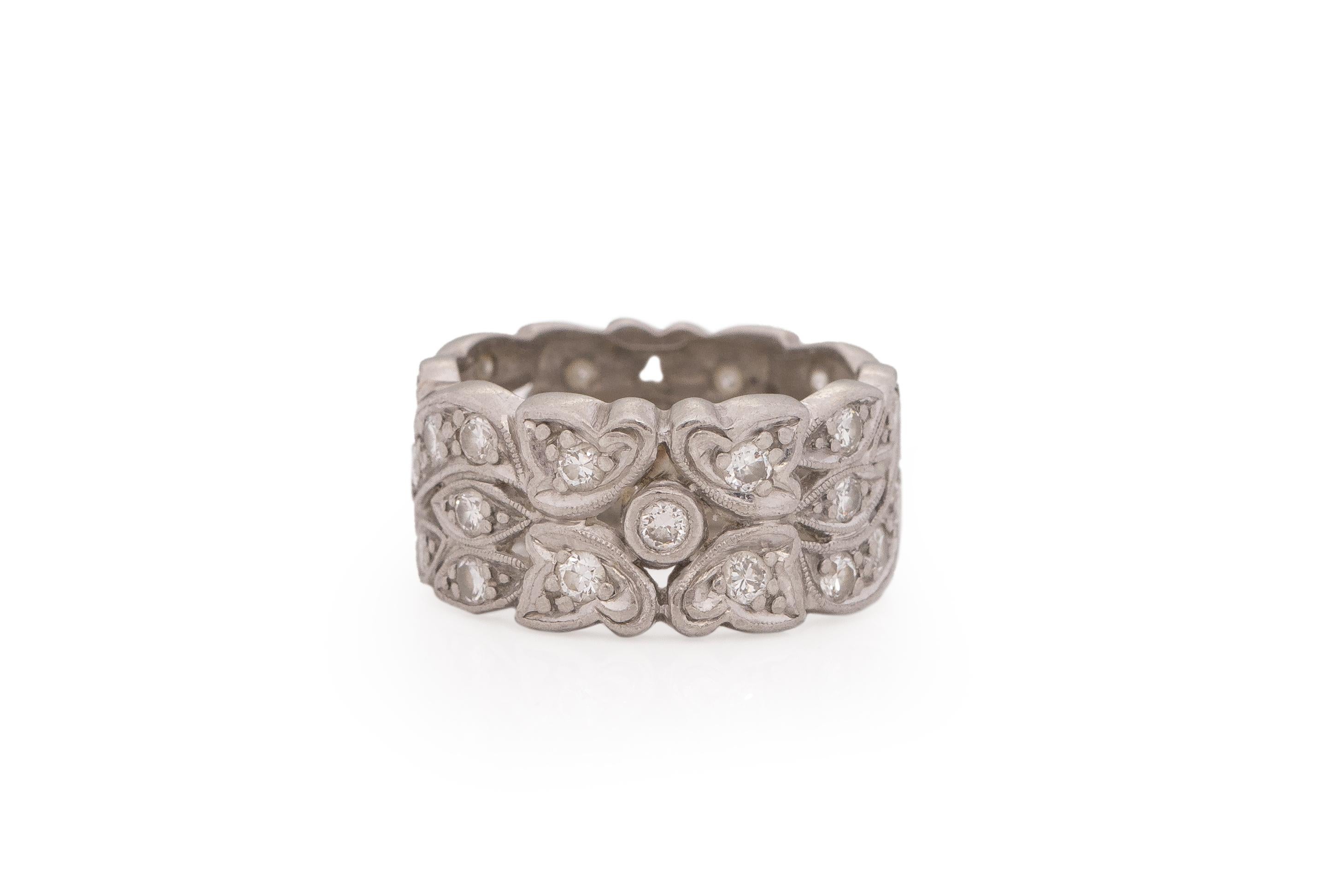 .50 Carat Total Weight Art Deco Diamond Platinum Engagement Ring In Good Condition For Sale In Atlanta, GA