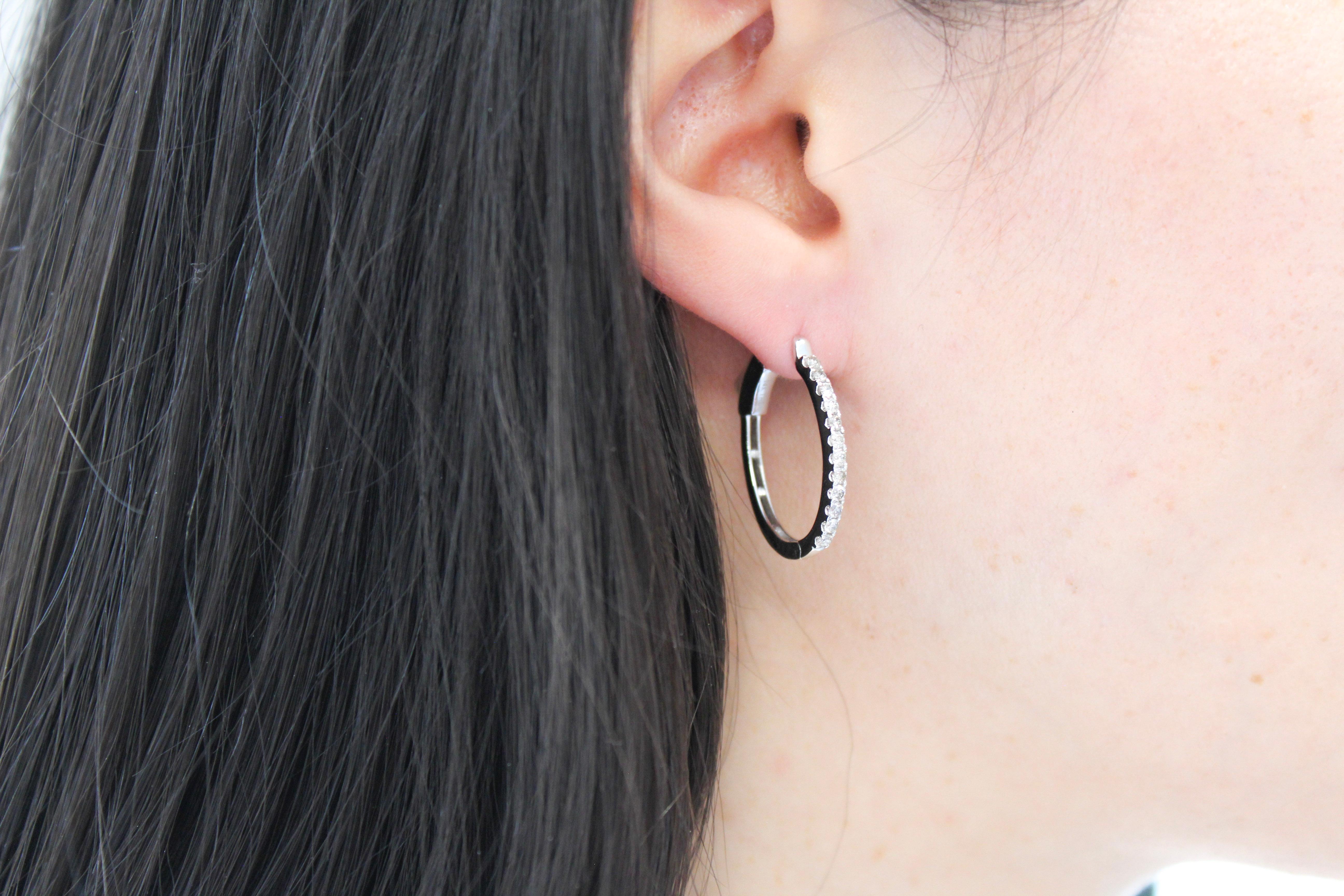 oval hoop earrings 14k rose...