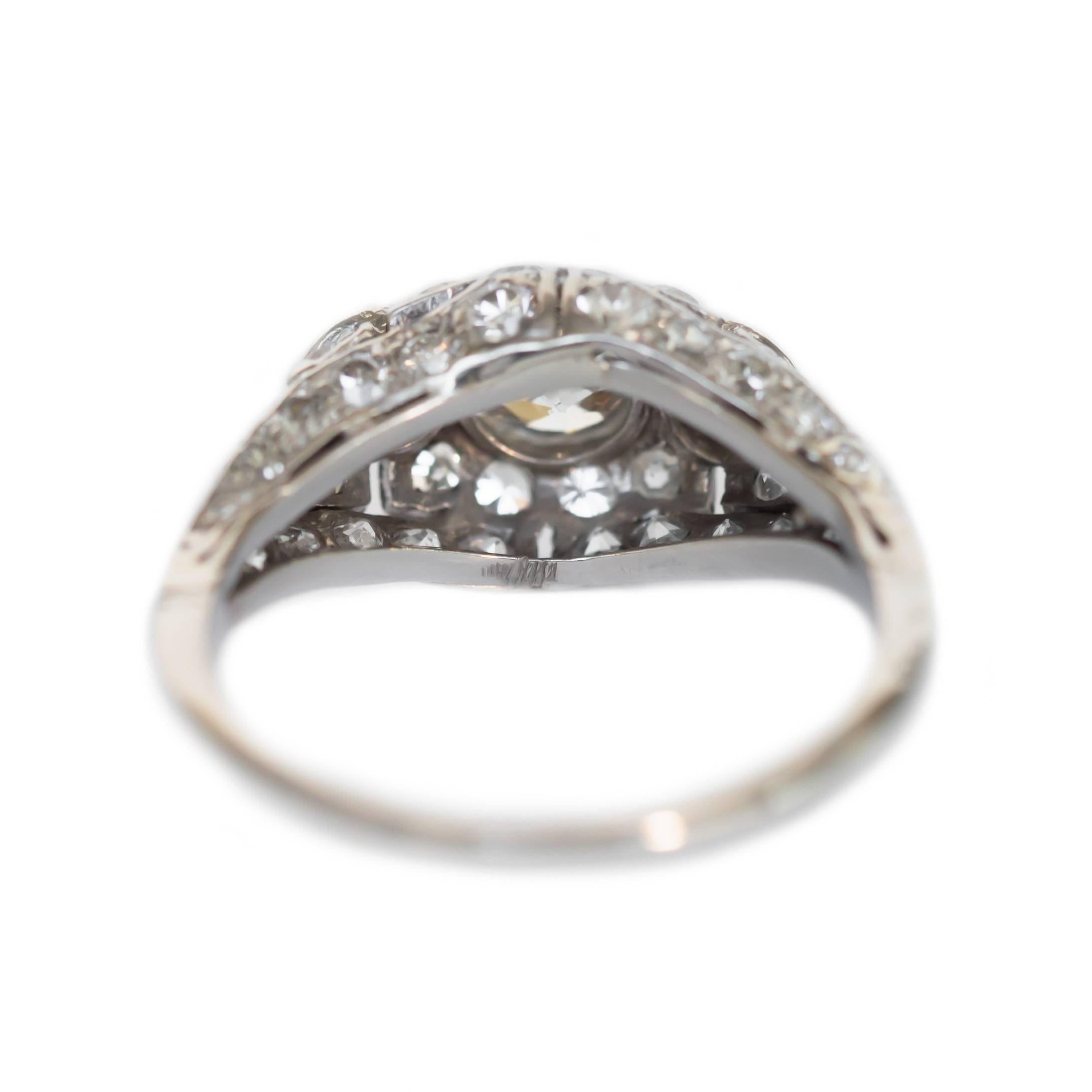 .50 Carat Total Weight Diamond Platinum Engagement Ring In Excellent Condition In Atlanta, GA