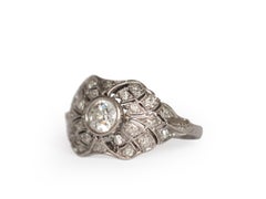 .50 Carat Total Weight Platinum Engagement Ring