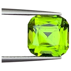 Pietra preziosa peridoto da 5,0 carati, taglio a cuscino, colore verde mela, per gioielli, 9 mm