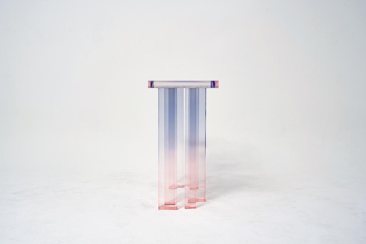 Contemporary 50% deposit Acrylic Console Table, Crystal Series, No. 3 by Saerom Yoon