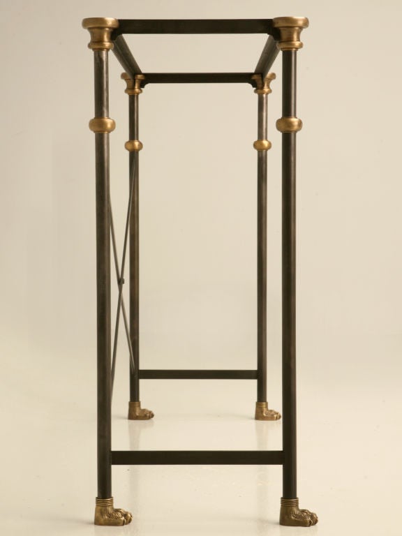 Console Table Stainless Steel, Solid Bronze Connectors Made to order Any Size For Sale 2